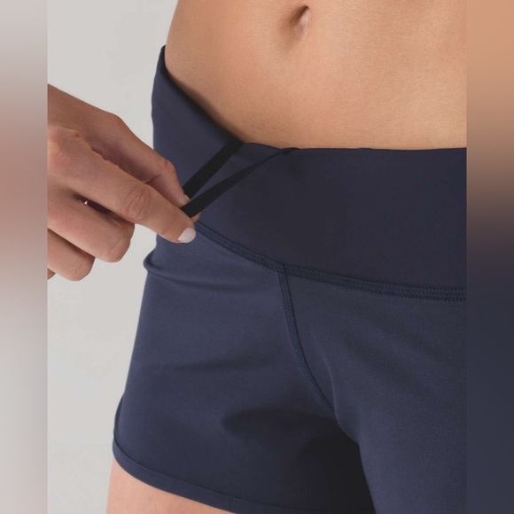 Lululemon Speed Short (4-way Stretch 2.5")- Midnight Navy/ Size 12 - Picture 3 of 7